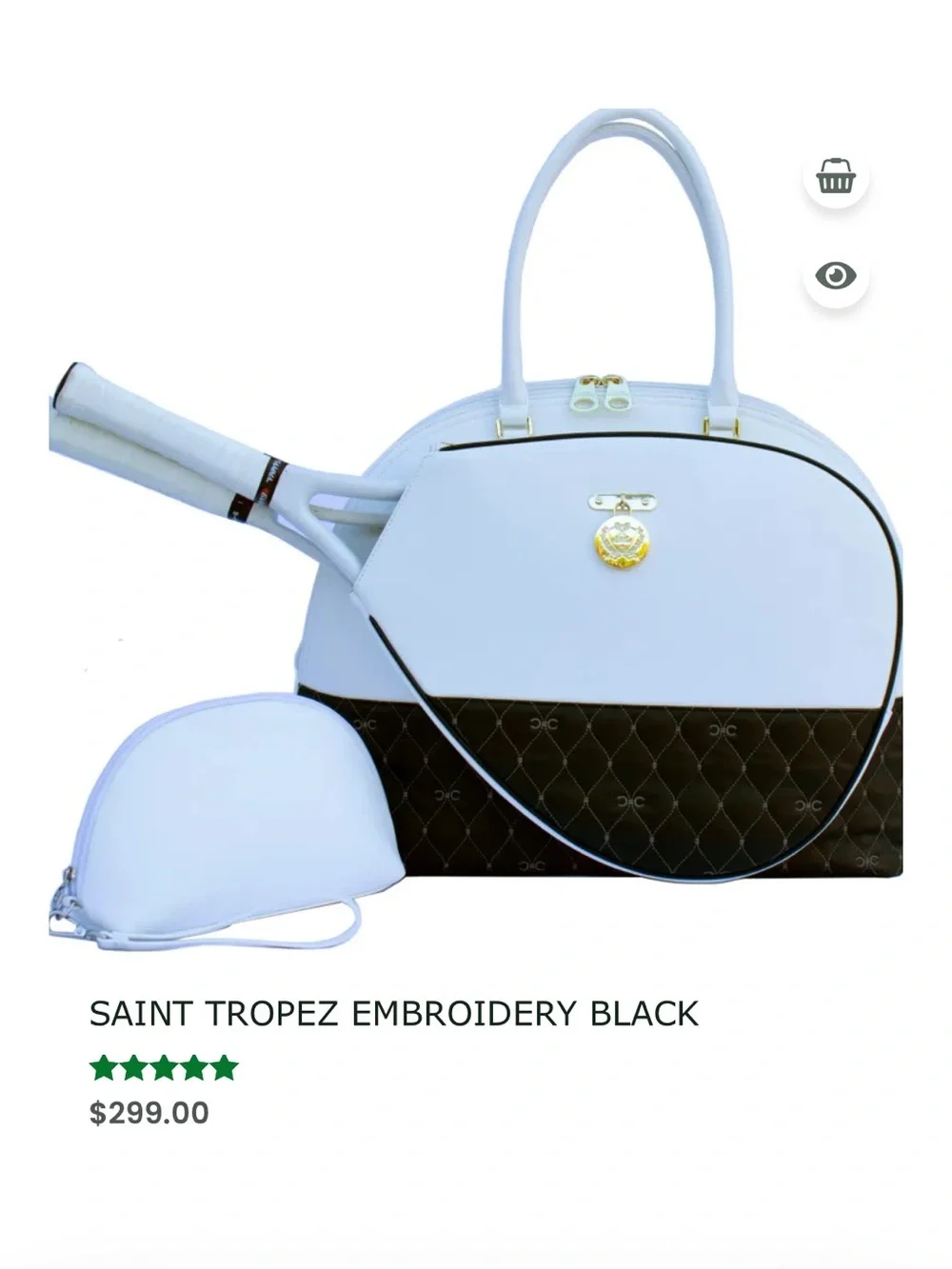 Court Couture Saint Tropez Embroidery Tennis & Pickleball Bag